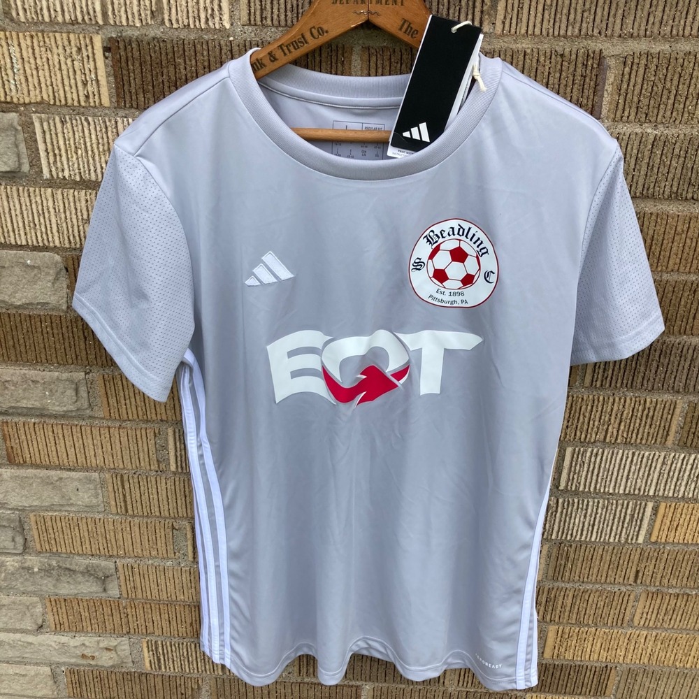 Beadling SC Adidas Womens Large Soccer Jersey Tabela EQT Grey IA9151 New